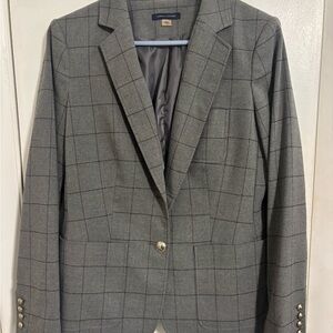Tommy Hilfiger Gray Checkered Blazer